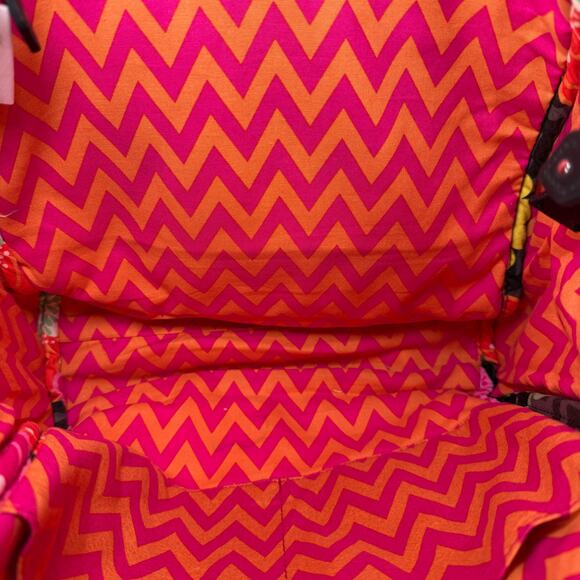 Vintage Vera Bradley Ziggy Zinnia Floral Print Leather Handle Shoulder Bag Purse - Picture 8 of 9